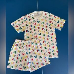 Hanna Andersson adult XS Disney Mickey silhouette pajama set